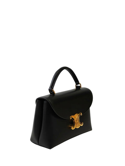 Celine トリオンフ2wayカーフスキン ニノ ショルダーバッグ 黒×金 管理番号：11850