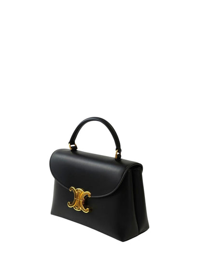 Celine トリオンフ2wayカーフスキン ニノ ショルダーバッグ 黒×金 管理番号：11850