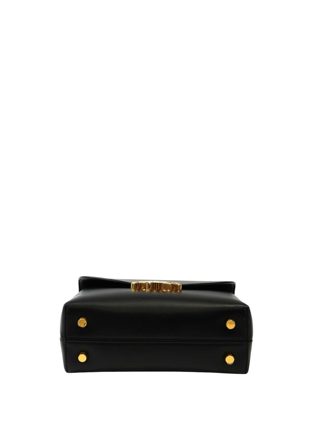 Celine トリオンフ2wayカーフスキン ニノ ショルダーバッグ 黒×金 管理番号：11850