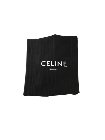 Celine 凯旋门亮面小牛皮肩背包 黑色×金色 管理编号：11852