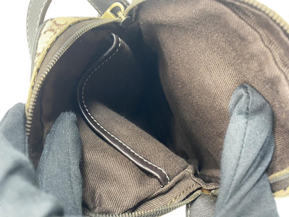 セリーヌ CELINE マカダム ショルダーバッグ ポシェット ポーチ ベージュ 管理番号：7424