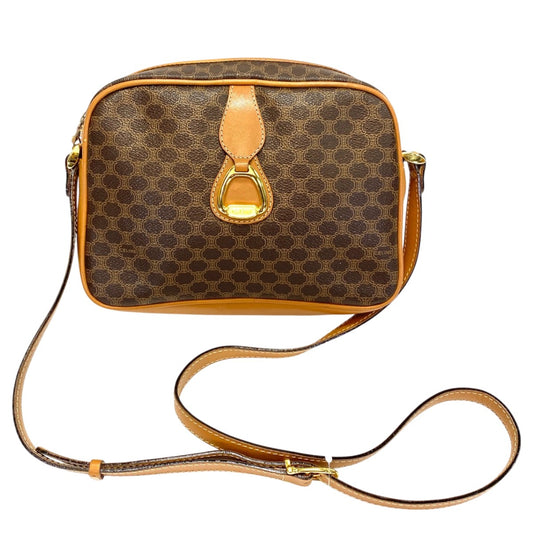 CELINE セリーヌ マカダム柄 ショルダーバッグ ブラウン 管理番号：9570