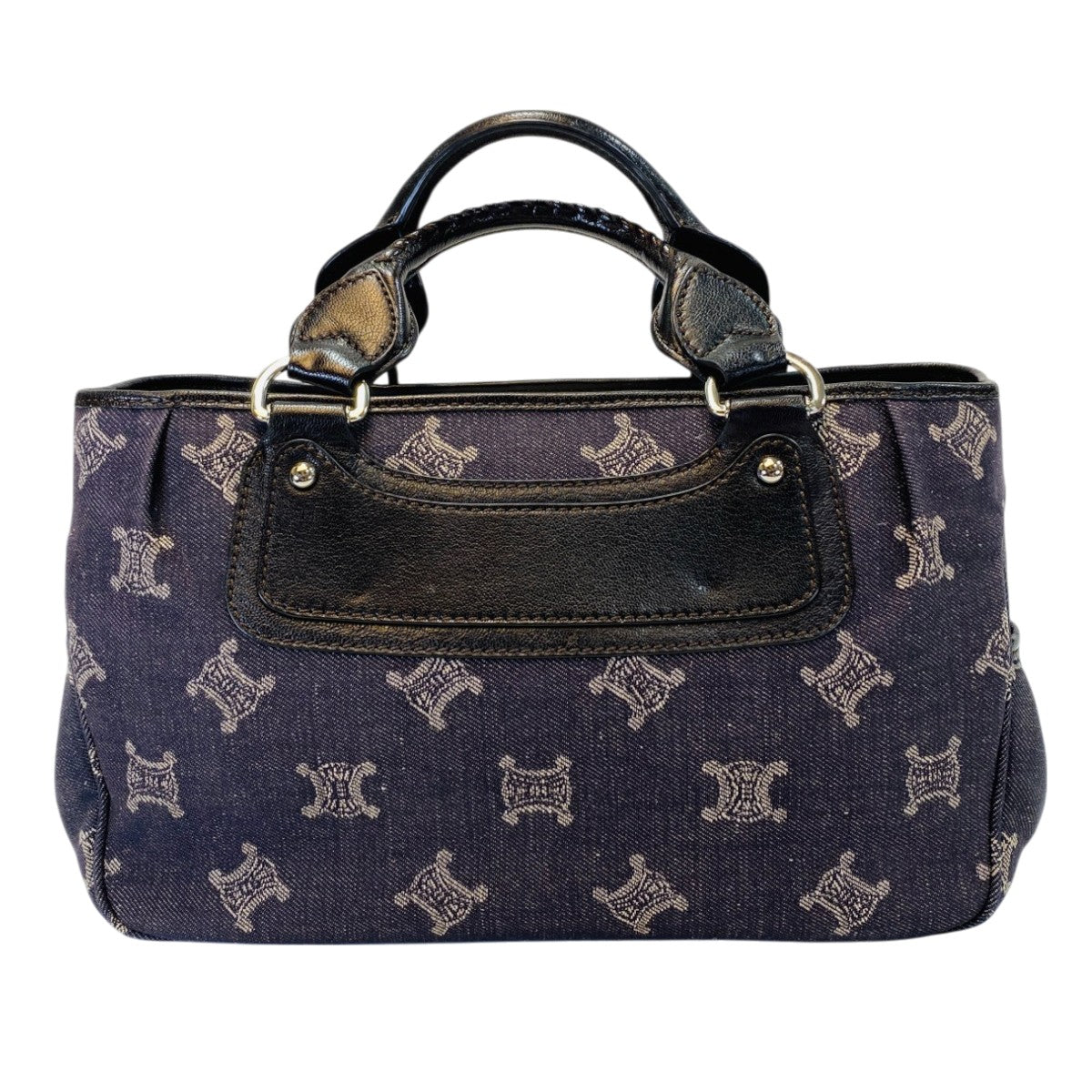 CELINE Boogie 牛仔布 Triomphe 印花手提包 海军蓝 控制编号：9610