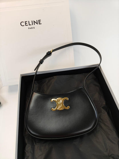Celine Triomphe 单肩包，黑色，11570，控制编号：9858