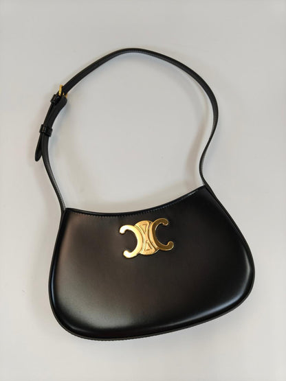 Celine Triomphe 单肩包，黑色，11570，控制编号：9858