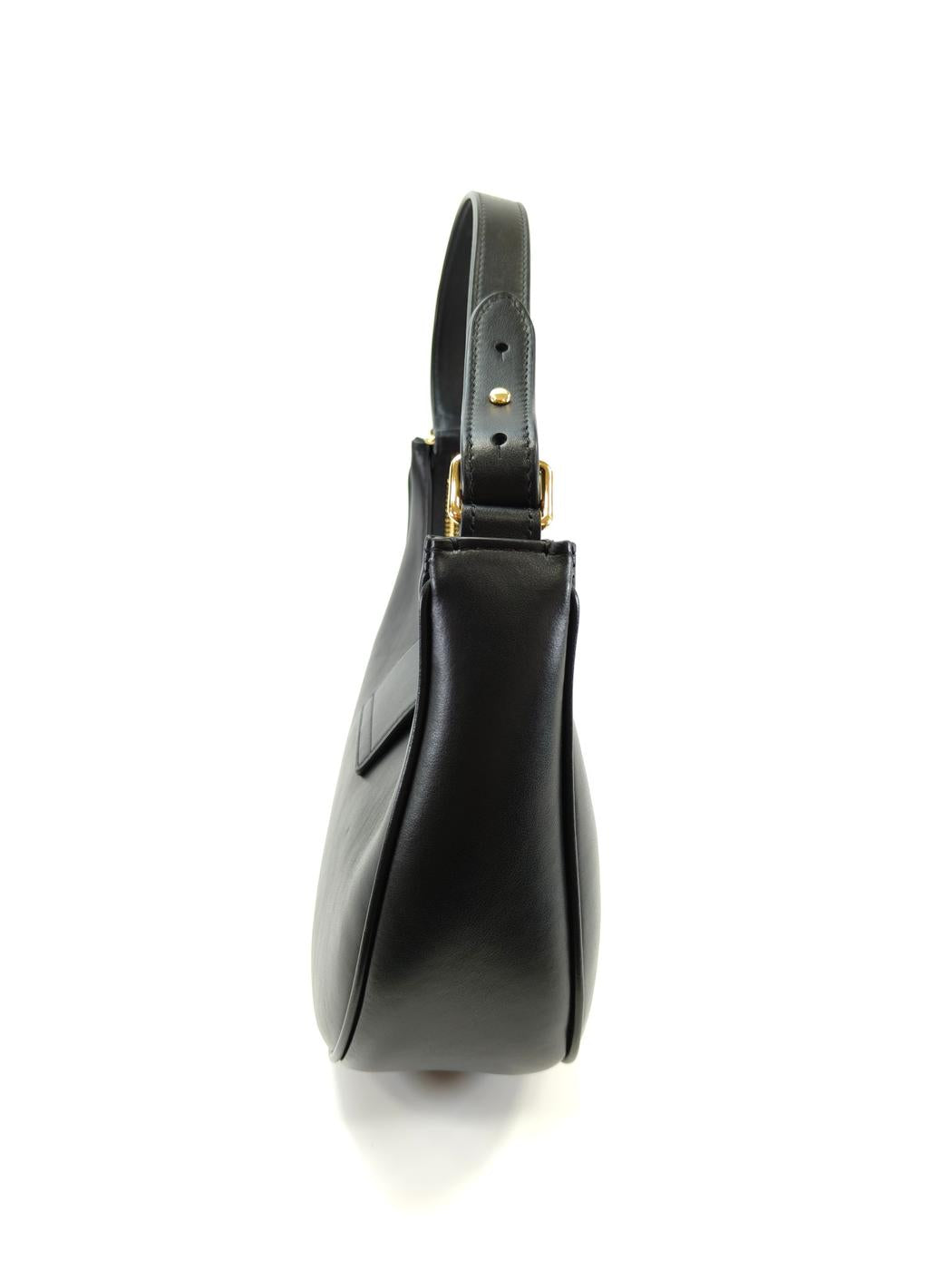 CELINE 中号 Ava Triomphe 单肩手提包，黑色，控制编号：9889