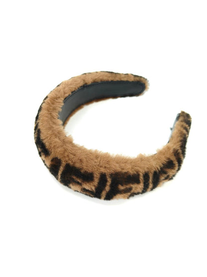 FENDI Zucca 毛绒发箍 FXQ642A9VQF0QE1 棕色 参考编号：10449