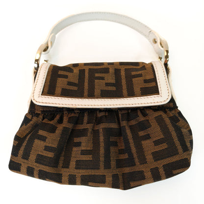 FENDI Zucca Pattern Handbag Mini Bag Brown Control Number: 10545