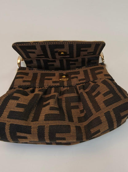FENDI Zucca Pattern Handbag Mini Bag Brown Control Number: 10545