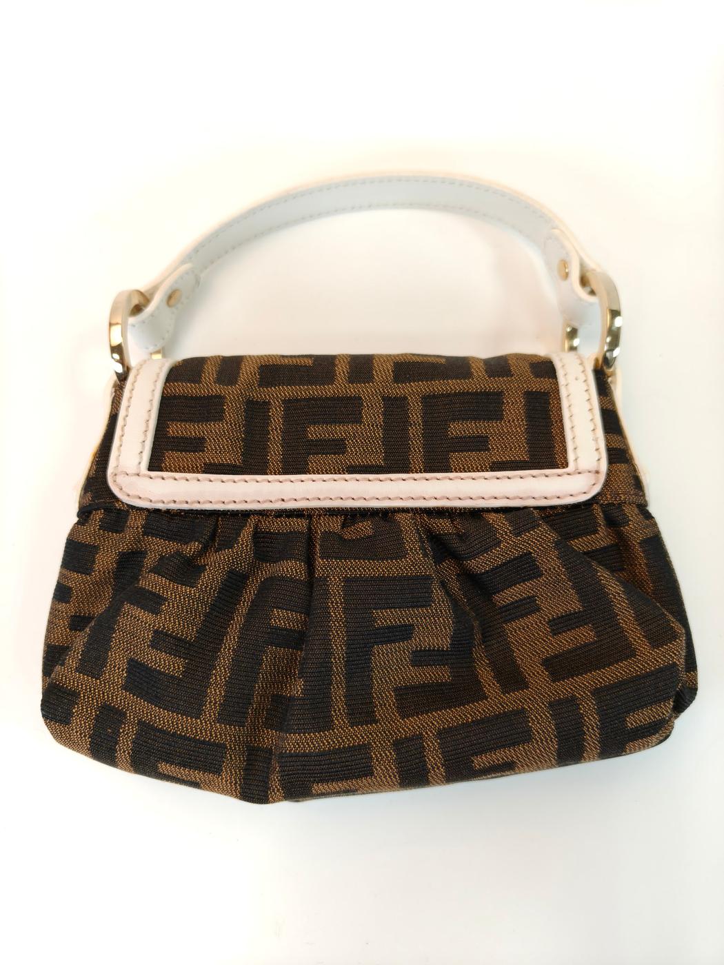 FENDI Zucca Pattern Handbag Mini Bag Brown Control Number: 10545