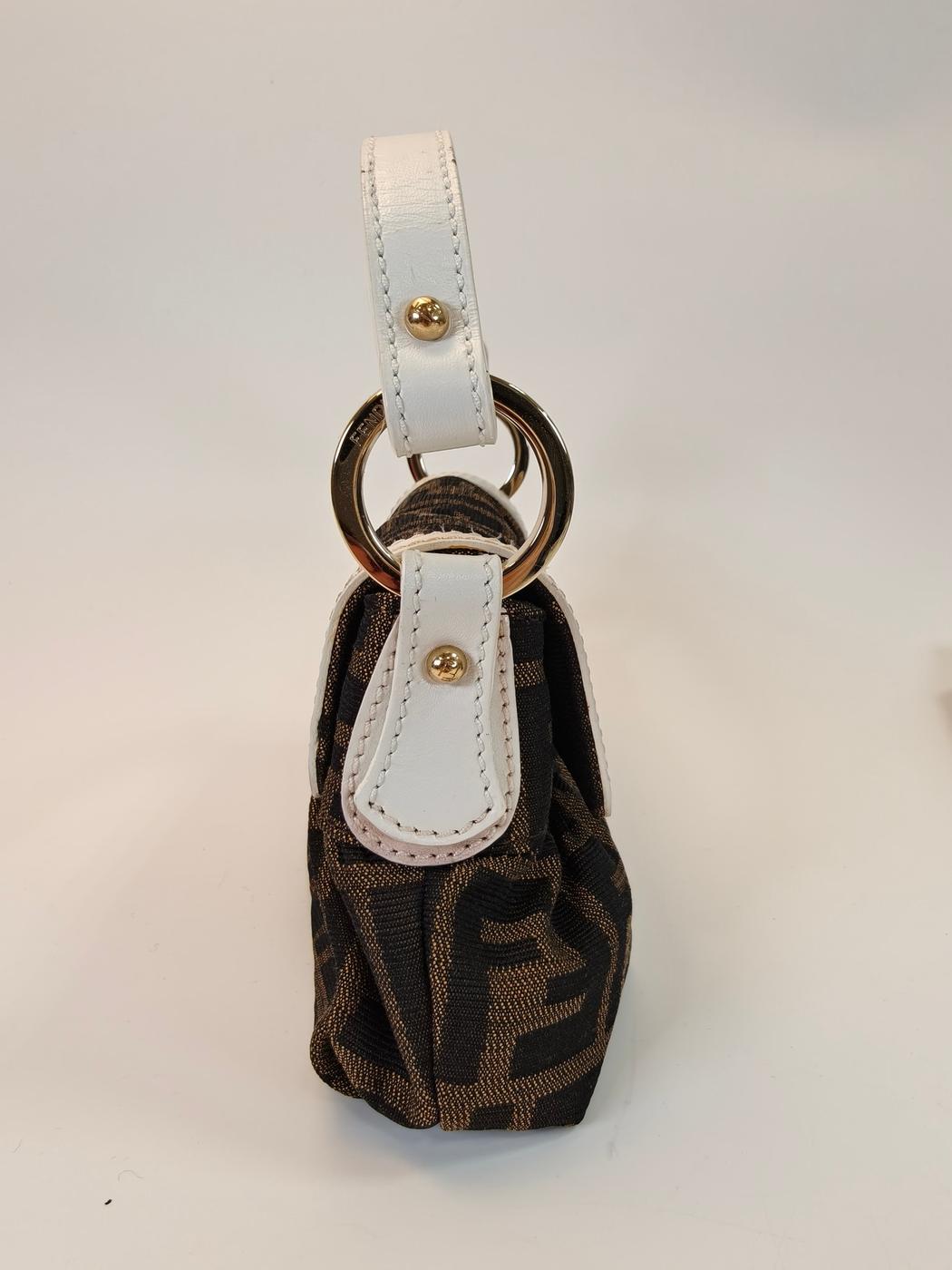 FENDI Zucca Pattern Handbag Mini Bag Brown Control Number: 10545