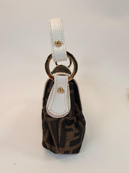 FENDI Zucca Pattern Handbag Mini Bag Brown Control Number: 10545