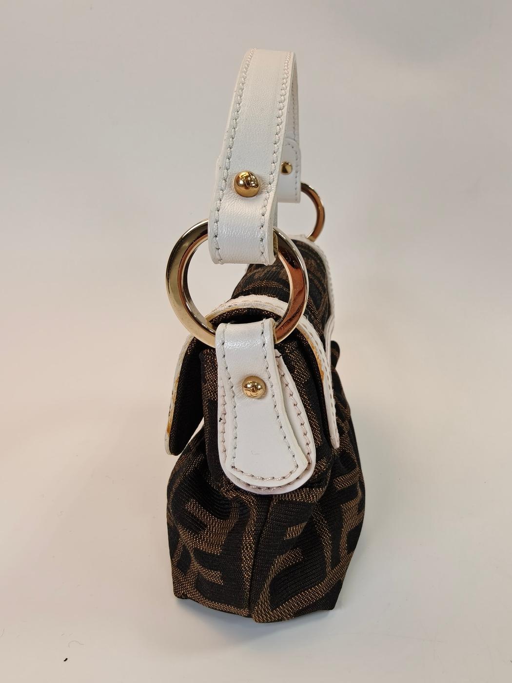 FENDI Zucca Pattern Handbag Mini Bag Brown Control Number: 10545
