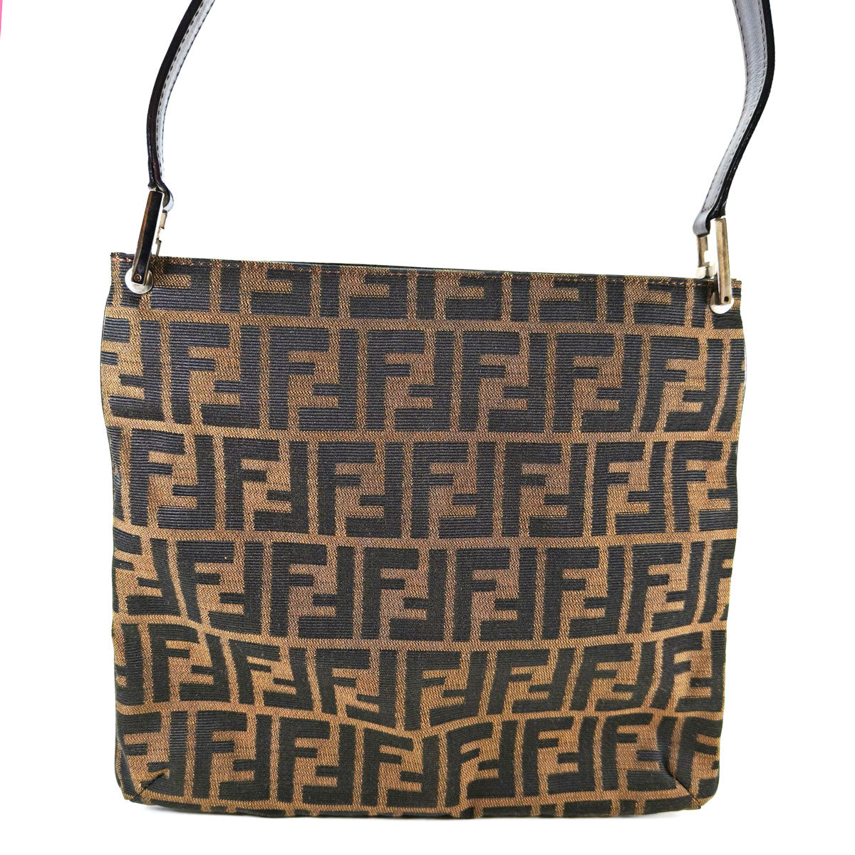 FENDI 芬迪 Zucca花纹 帆布单肩包 棕色 管理编号：10737