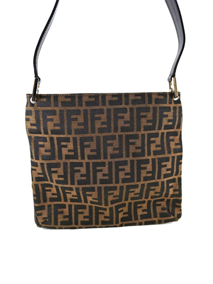 FENDI 芬迪 Zucca花纹 帆布单肩包 棕色 管理编号：10737