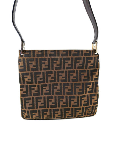 FENDI 芬迪 Zucca花纹 帆布单肩包 棕色 管理编号：10737
