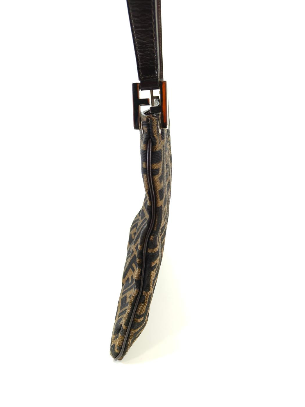 FENDI 芬迪 Zucca花纹 帆布单肩包 棕色 管理编号：10737