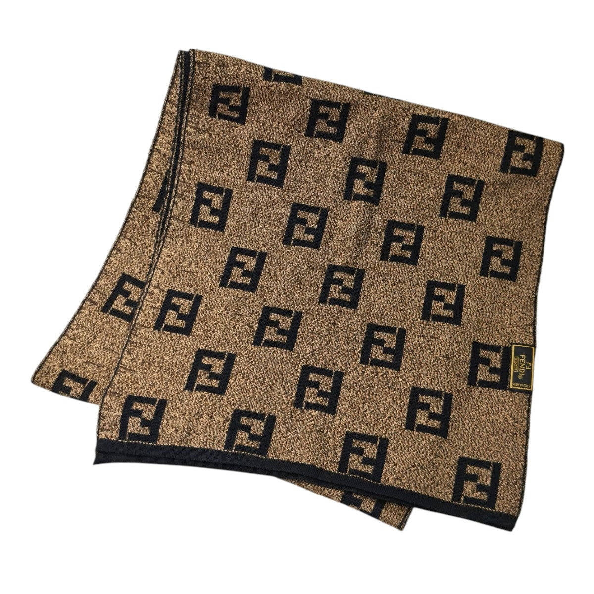 FENDI フェンディ ズッカ マフラー 茶 管理番号：11785