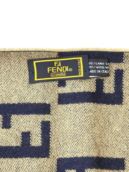 FENDI Zucca Scarf Stripe Scarf Black Control Number: 11804