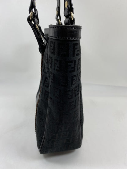 FENDI フェンディ トートバッグ ズッキーノ キャンバス レザー 管理番号：6810