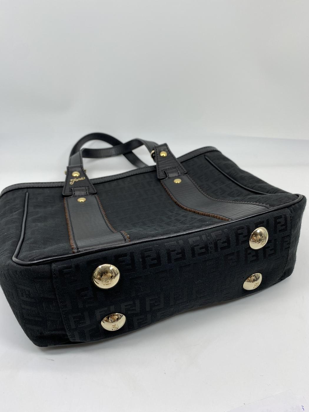 FENDI フェンディ トートバッグ ズッキーノ キャンバス レザー 管理番号：6810