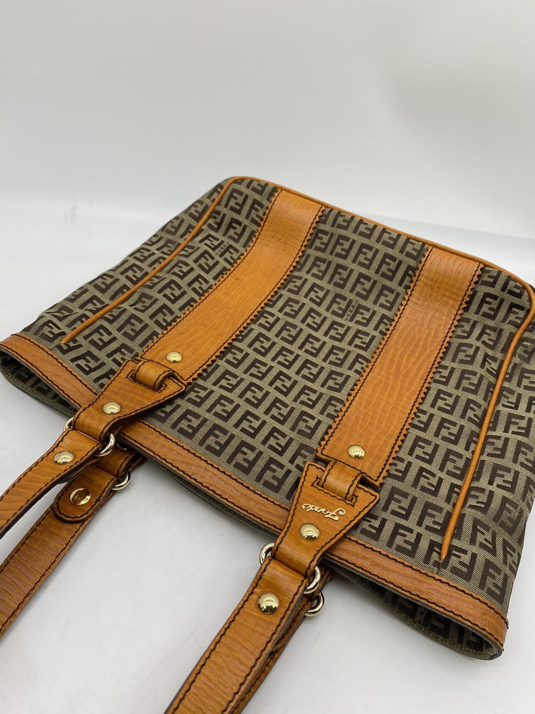 FENDI フェンディ ズッキーノ ズッカ柄 トートバッグ ショルダーバッグ 肩掛け 管理番号：8097