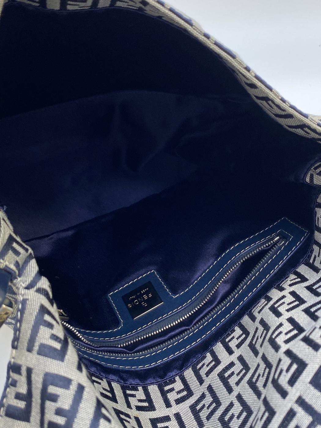 FENDI Zucchino 单肩包/Mamma 水桶包 26325/2CH 海军蓝 控制编号：8651