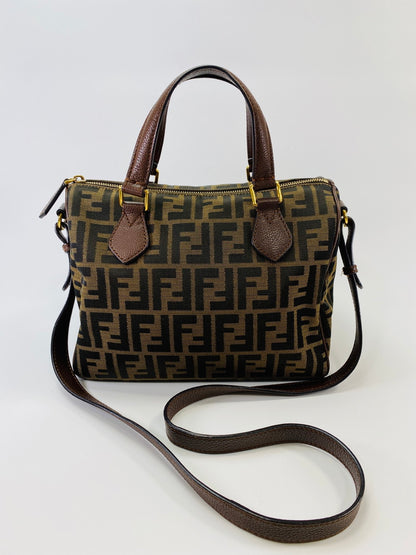 FENDI Zucca印花迷你波士顿包 8BL121 两用单肩包 控制编号：9660
