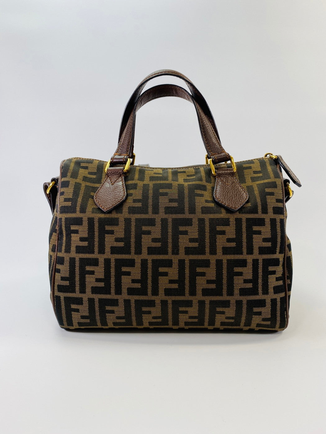 FENDI Zucca印花迷你波士顿包 8BL121 两用单肩包 控制编号：9660