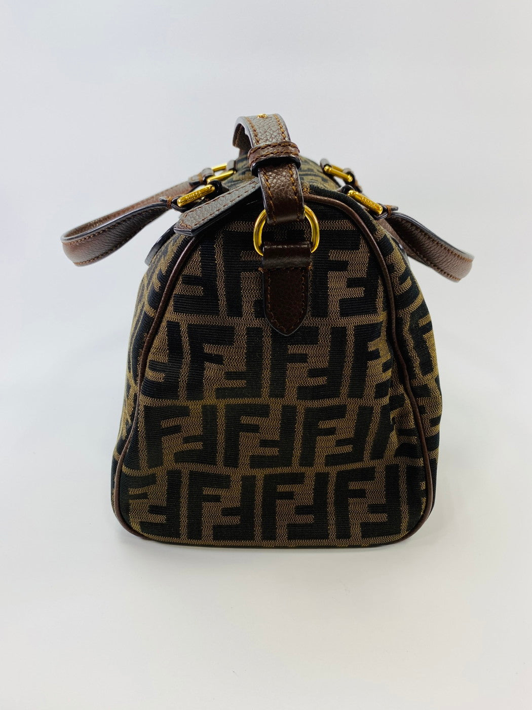 FENDI Zucca印花迷你波士顿包 8BL121 两用单肩包 控制编号：9660