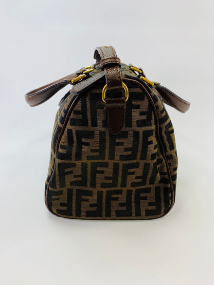 FENDI Zucca印花迷你波士顿包 8BL121 两用单肩包 控制编号：9660