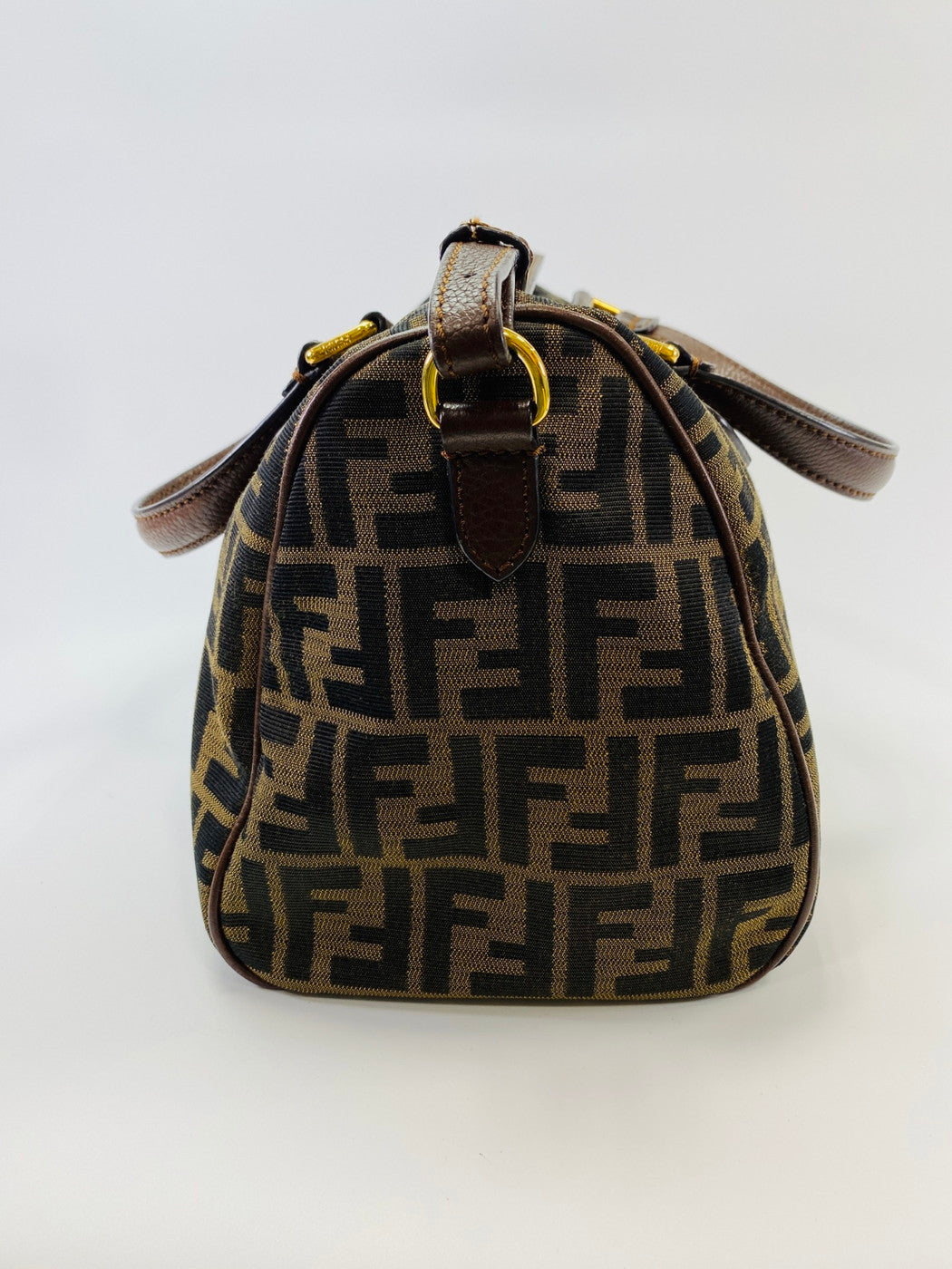 FENDI Zucca印花迷你波士顿包 8BL121 两用单肩包 控制编号：9660