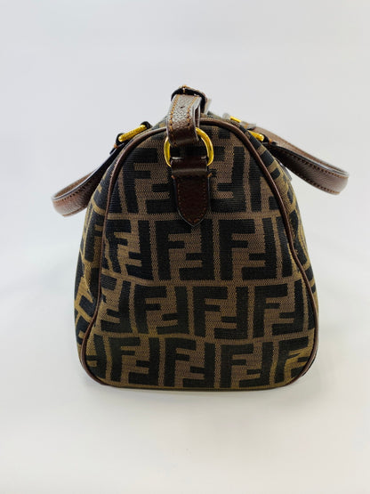 FENDI Zucca印花迷你波士顿包 8BL121 两用单肩包 控制编号：9660