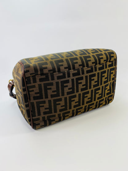 FENDI Zucca印花迷你波士顿包 8BL121 两用单肩包 控制编号：9660