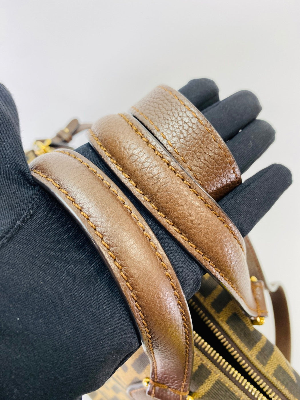 FENDI Zucca印花迷你波士顿包 8BL121 两用单肩包 控制编号：9660