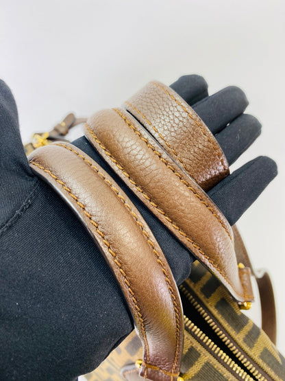 FENDI Zucca印花迷你波士顿包 8BL121 两用单肩包 控制编号：9660