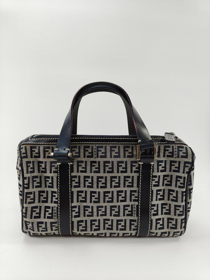 FENDI ズッカ ズッキーノ ハンドバッグ ミニボストンバッグ ロゴ グレー 管理番号：9666