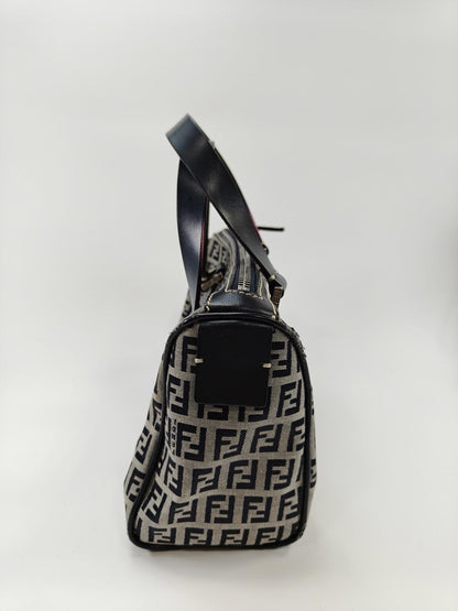 FENDI ズッカ ズッキーノ ハンドバッグ ミニボストンバッグ ロゴ グレー 管理番号：9666