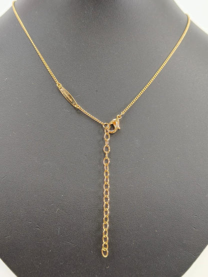 Ferragamo Gancini 水晶密镶吊坠项链（金色），货号：10270