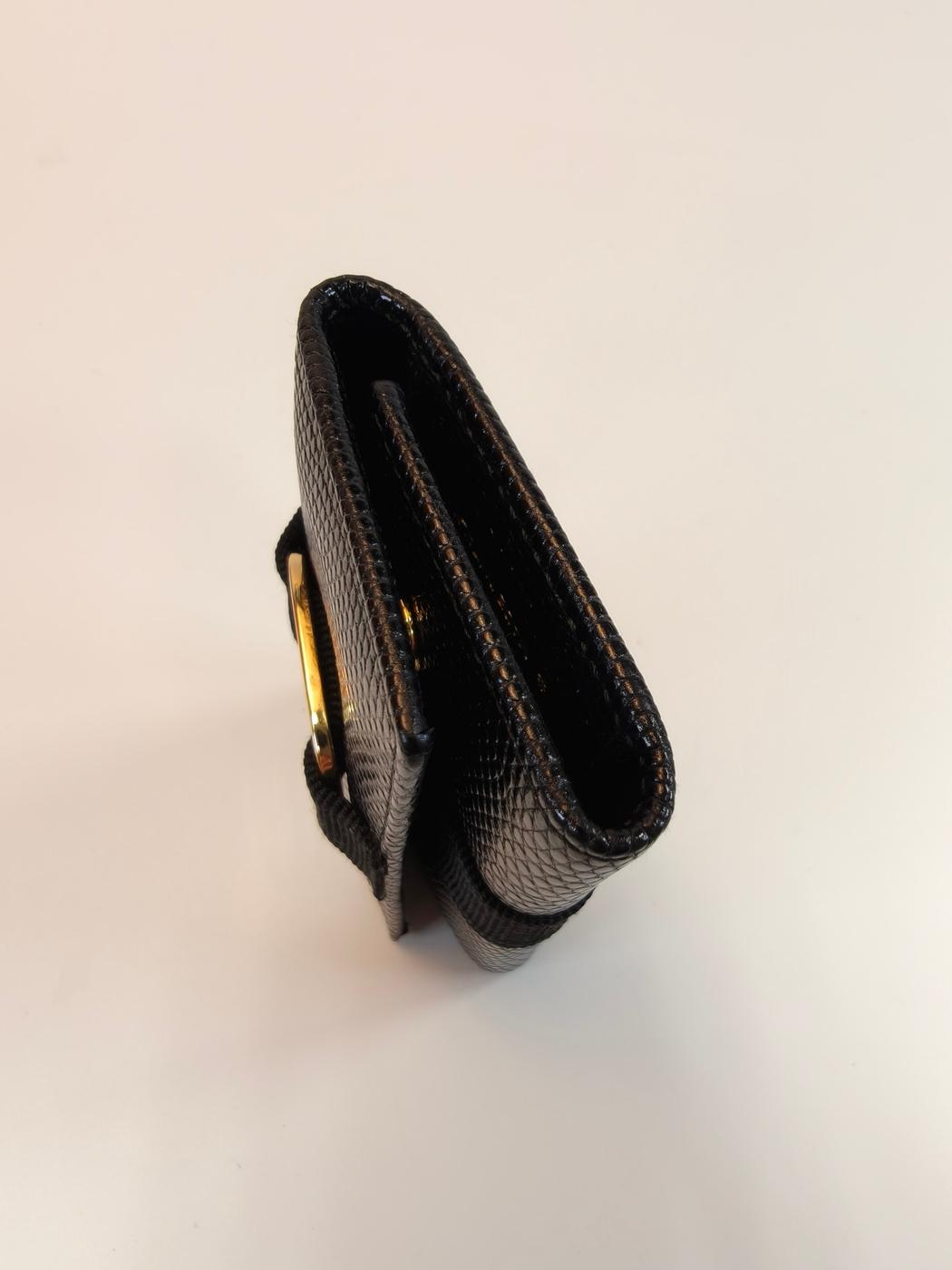 Salvatore Ferragamo Vara Ribbon 六键琴盒，黑色，参考编号：10306