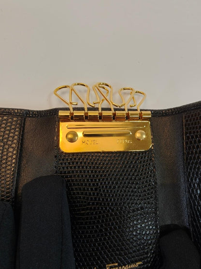 Salvatore Ferragamo Vara Ribbon 六键琴盒，黑色，参考编号：10306