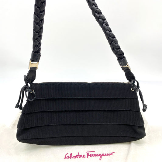 Salvatore Ferragamo サルヴァトーレフェラガモ キャンバス×レザー ワンハンドル ハンドバッグ管理番号：7805