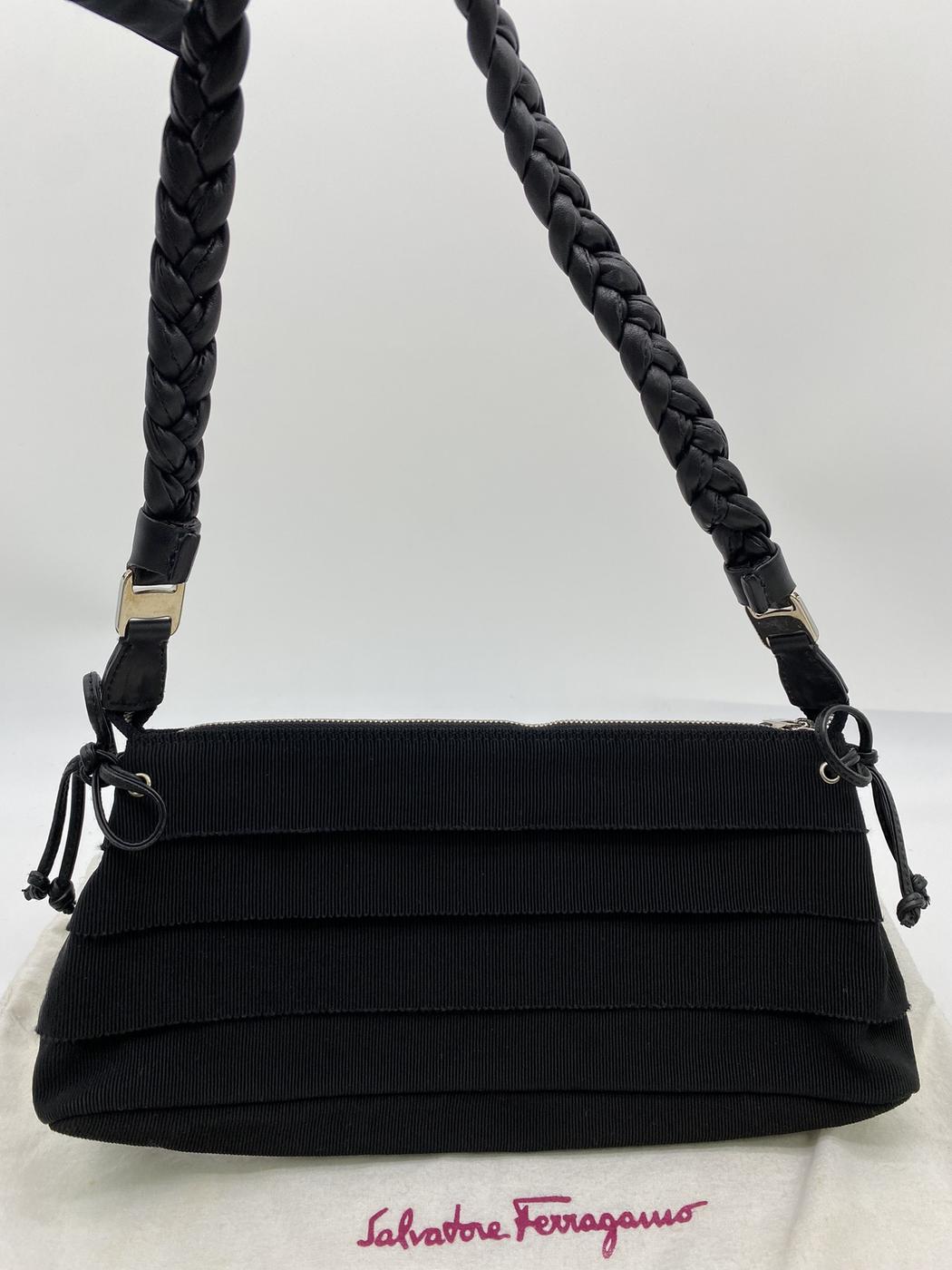 Salvatore Ferragamo サルヴァトーレフェラガモ キャンバス×レザー ワンハンドル ハンドバッグ管理番号：7805