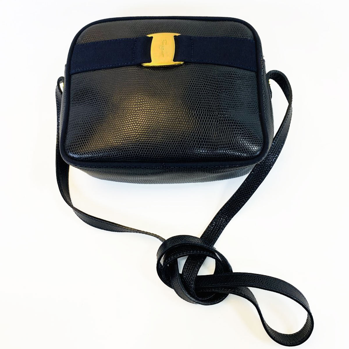 Salvatore Ferragamo Vara 单肩包，海军蓝，参考编号：9663