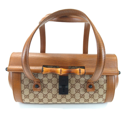 GUCCI グッチ バンブー ワンショルダー トートバッグ ブラウン 管理番号：10528