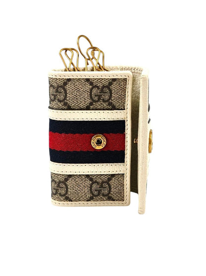 Gucci グッチ オフィディア GG キーケース ホワイト×ベージュ 管理番号：11384