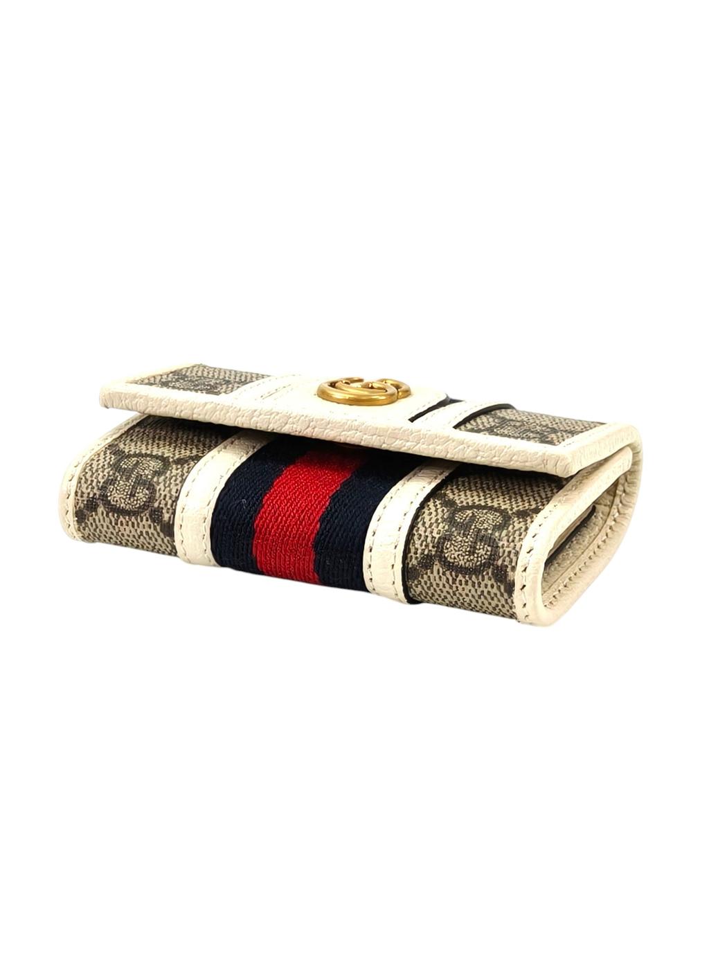 Gucci グッチ オフィディア GG キーケース ホワイト×ベージュ 管理番号：11384