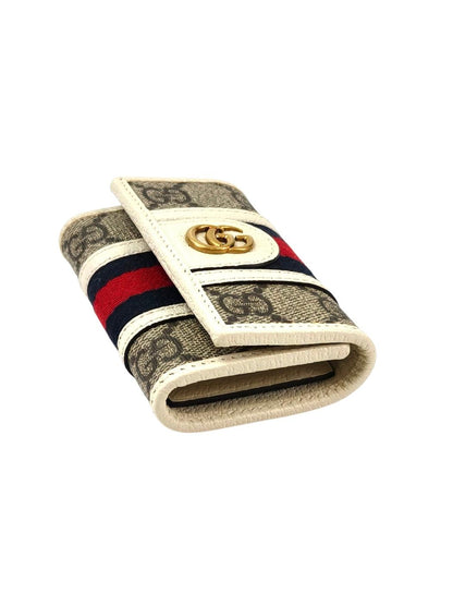 Gucci グッチ オフィディア GG キーケース ホワイト×ベージュ 管理番号：11384