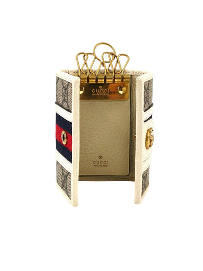 Gucci グッチ オフィディア GG キーケース ホワイト×ベージュ 管理番号：11384