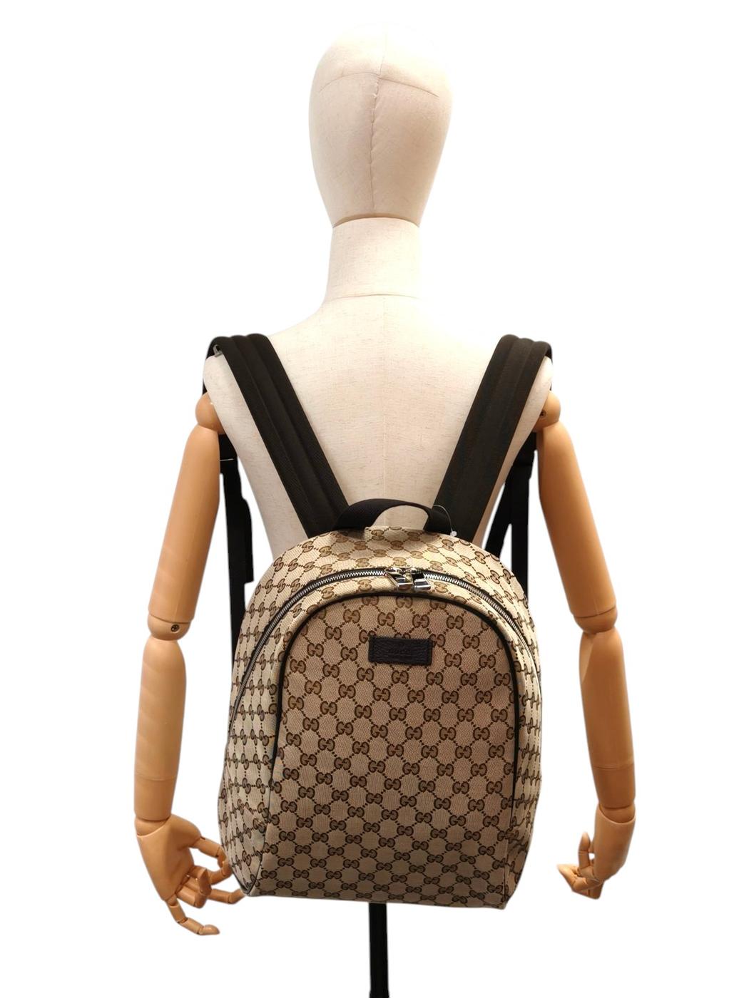 Gucci グッチ GG キャンバス リュックサック ブラウン 管理番号：11411